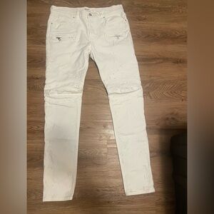 Hudson Los Angeles 5 Pocket Painters Pants (Men's 32x33) White